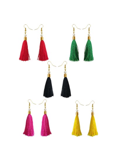 Stylish Small Tassel Earring Combo For Women